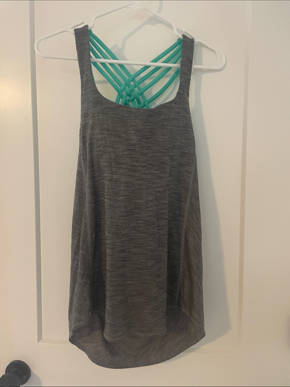 Lululemon Tank Top with Teal Strappy Back